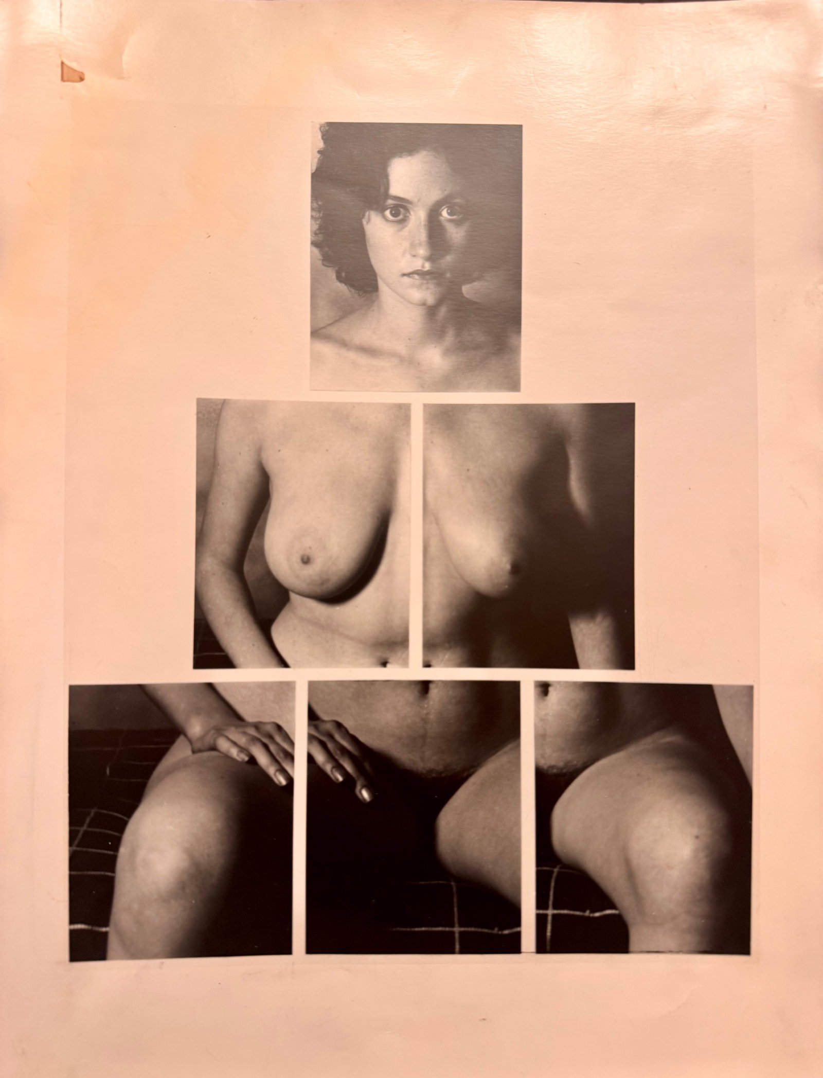 Vintage American New York Photographer Mark Berghash Nude Totem Signed: Vintage American New York Photographer Mark Berghash Nude Totem Signed, copy print for publicity only from the Mark Hughes Pfeiffer Gallery, 9 x 11”. Photographer Mark Berghash was born in 1935 