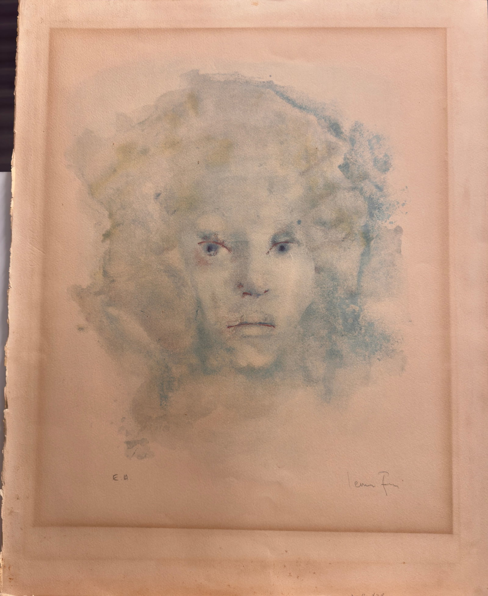 Vintage French Artist Leonor Fini Colored Lithograph Signed: Vintage French Artist Leonor Fini Colored Lithograph Pencil Signed, Artist Proof, 25 x 20" Leonor Fini (30 August 1907 – 18 January 1996) was an Argentine-Italian surrealist painter, designer, illus