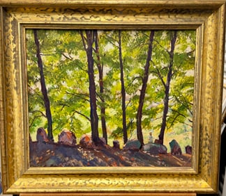 Antique American Impressionist Oil Painting