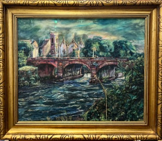 Vintage Irish Impressionist Pastel Signed