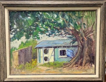 Vintage American Gruppe School Oil Painting