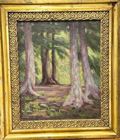 Vintage American California Impressionist oil painting Signed