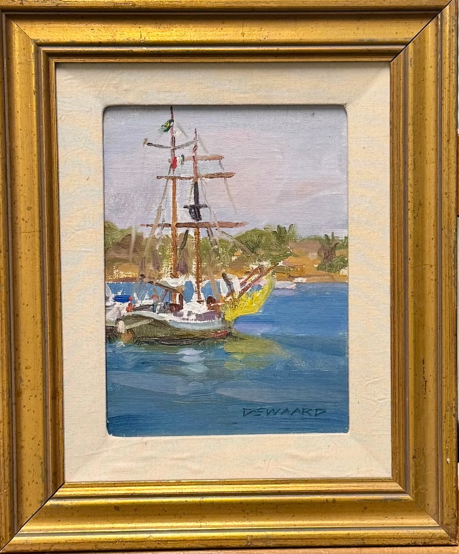 Vintage American Maine Artist Ken DeWaard Oil Painting Signed (1 of 4)