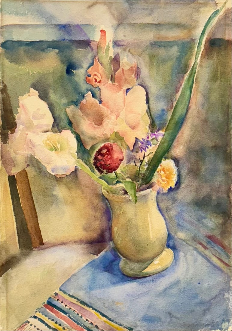 American Impressionist School of Arthur Carles watercolor Still-Life (1 of 1)