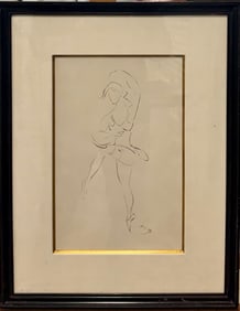 Vintage Austria Nude Drawing Rudolf Raimund Ballabene Signed