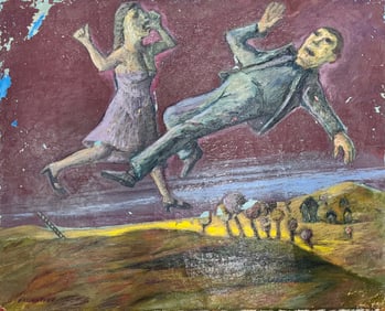 American Modernist Figurative Oil Painting #8