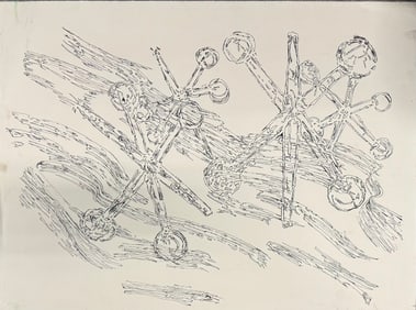 Vintage American MCM Etching signed #2