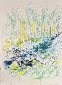 Vintage American Expressionist watercolor #1 Signed