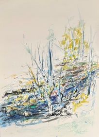 Vintage American MCM Expressionist Watercolor #2