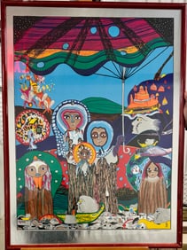 Vintage Mid Century Modern Silkscreen German Artist Helmut Kand #1