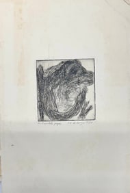 Vintage American Etching Ana Rosa de Ycaza Atelier 17 Signed