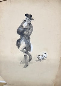 Vintage American Illustration Gouache Signed