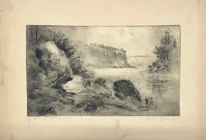 Vintage Signed Etching 1922