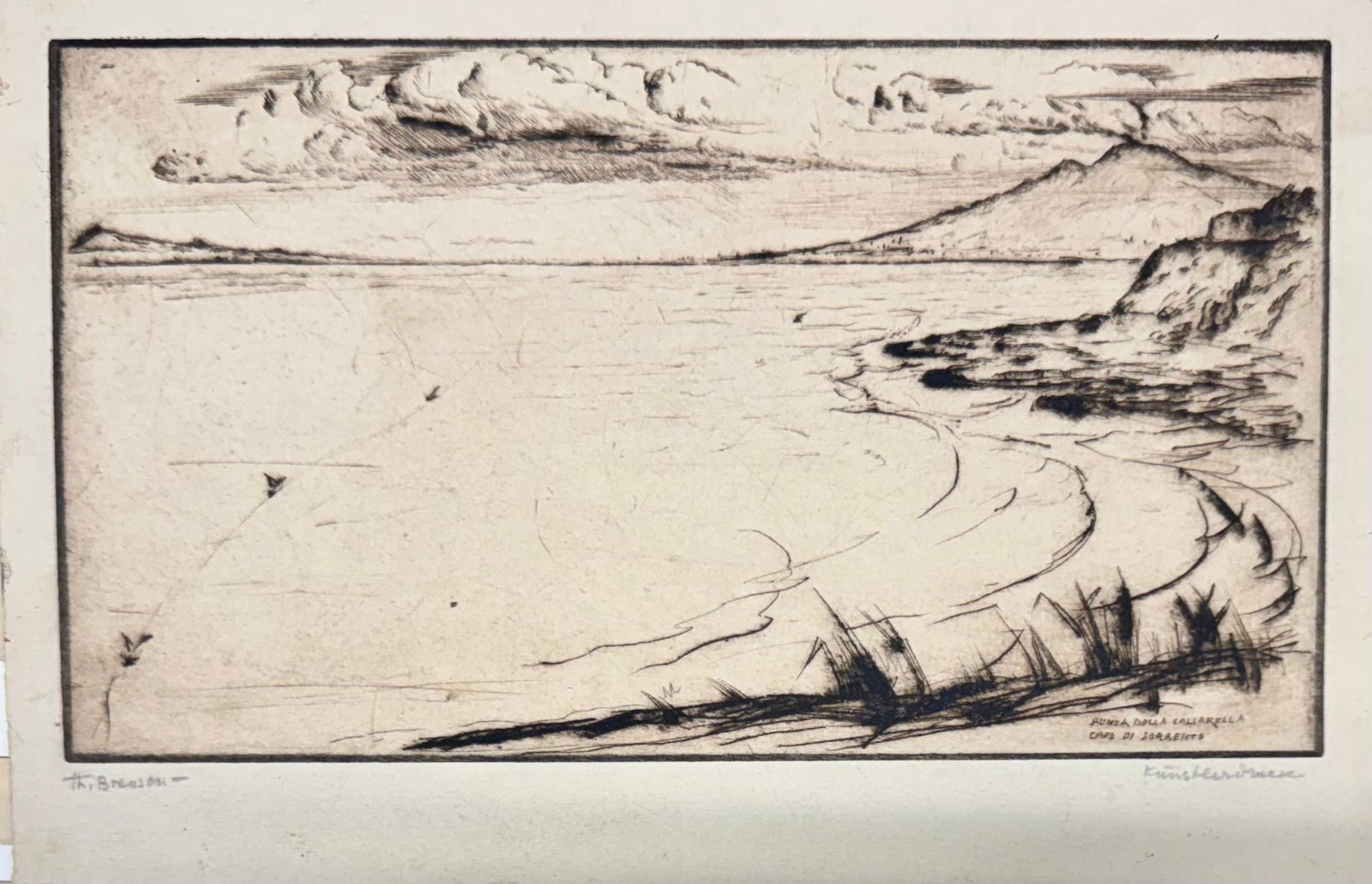 Vintage New York Russian Artist Etching Signed Theodore Brenson (1 of 3)