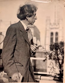 Vintage Original Photograph of Alberto Giacometti by Jack Calderwood Stamped