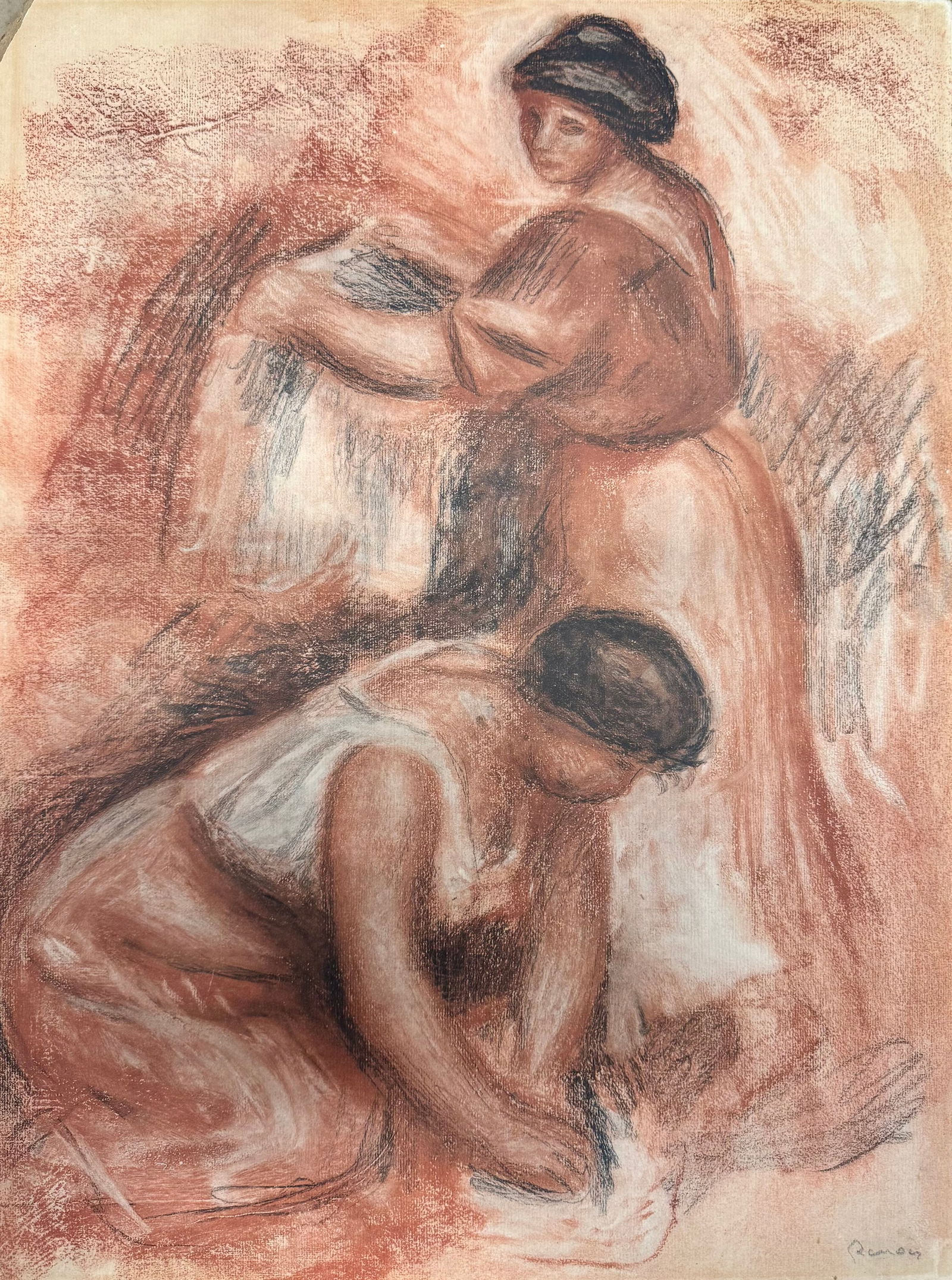 Vintage French Pierre Auguste Renoir Signed Print (1 of 2)