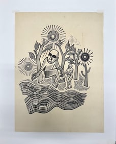 (2) Pair of early expressionist woodcuts