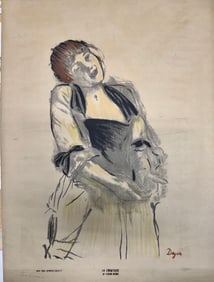 Vintage French Lithograph after Edgar Degas