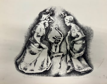 Vintage American George Biddle Lithograph Signed #1