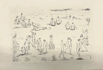 Vintage American George Biddle Lithograph Signed #2