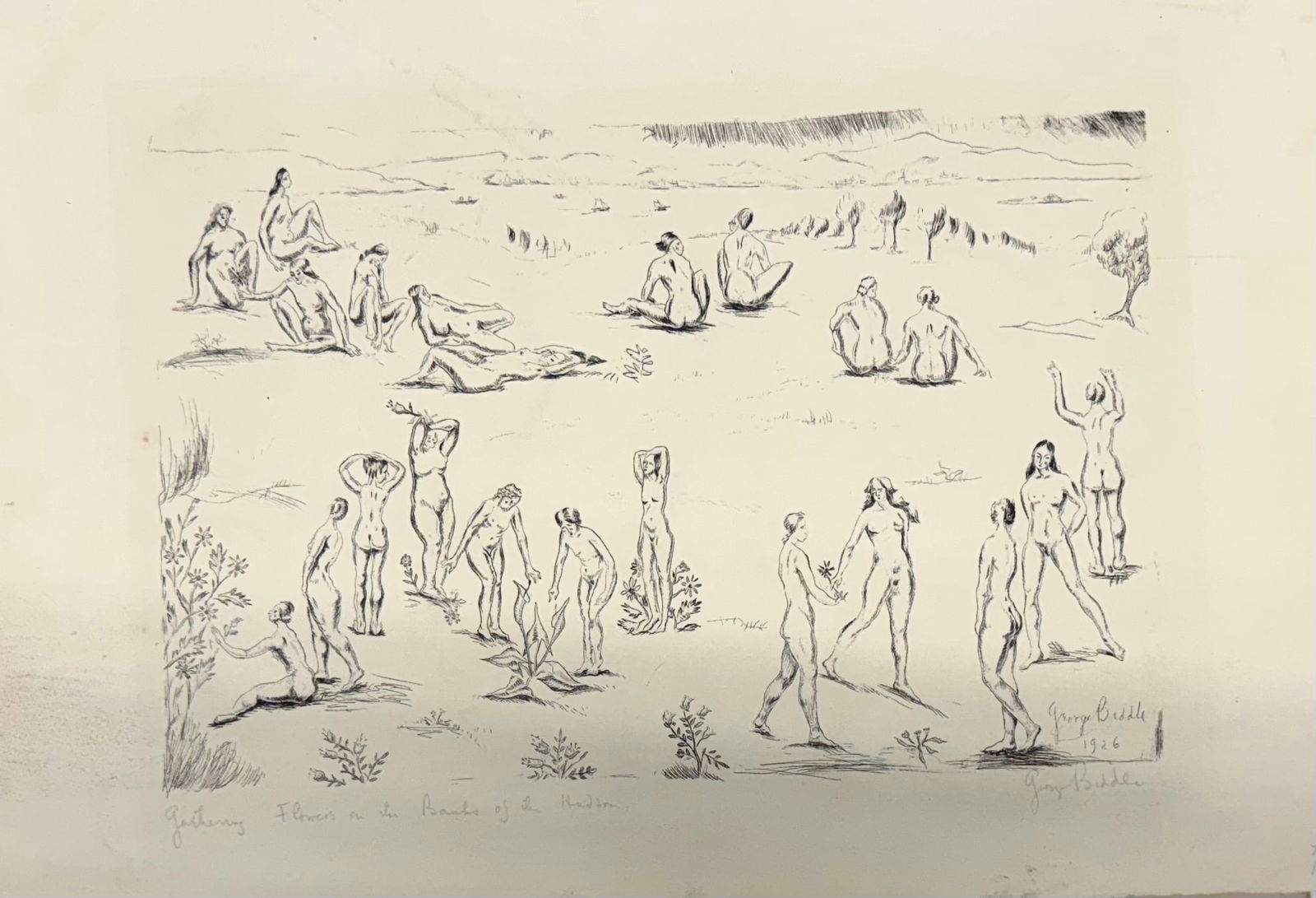 Vintage American George Biddle Lithograph Signed #2 (1 of 3)