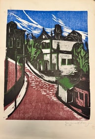 Vintage Emanoel Araujo Brazil Artist Linocut Signed
