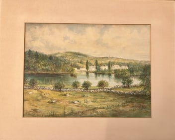 Antique American Pennsylvania Artist Arthur Meltzer watercolor signed