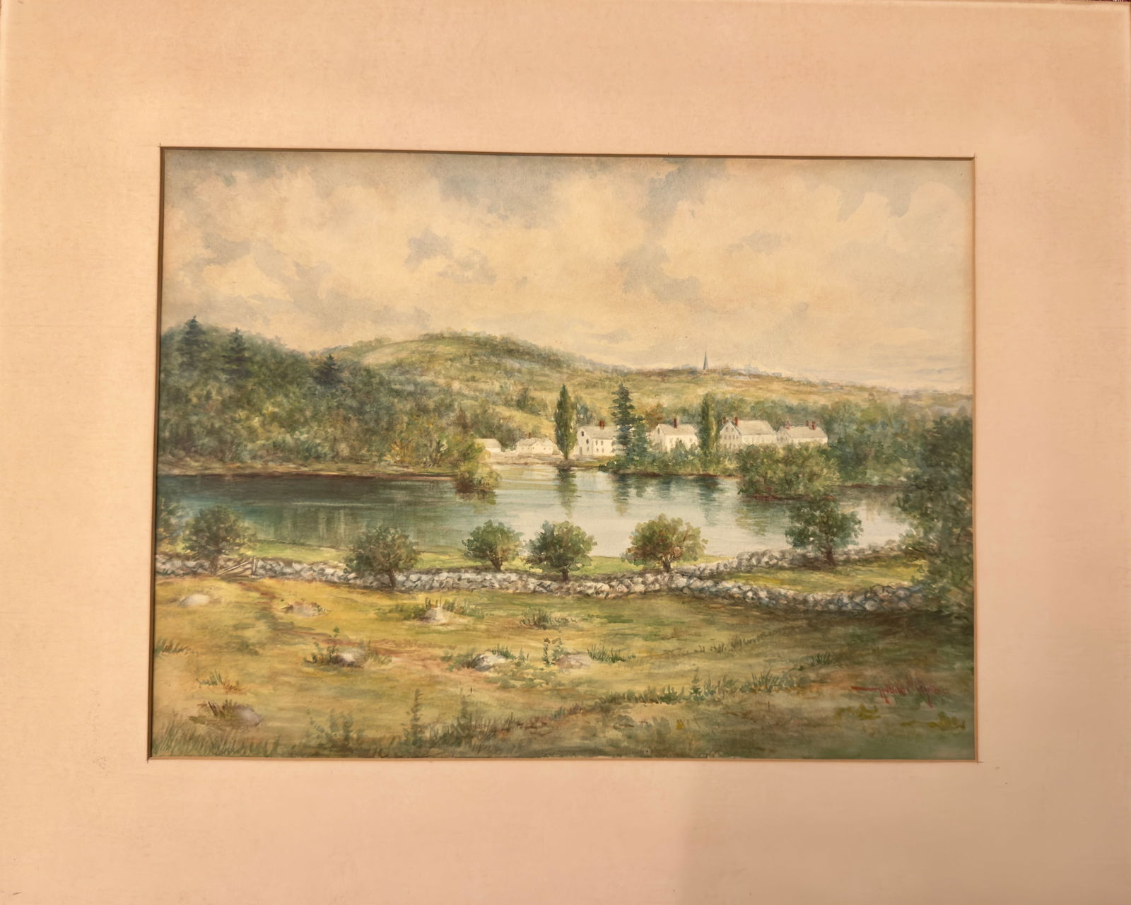 Antique American Pennsylvania Artist Arthur Meltzer watercolor signed (1 of 5)