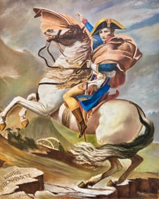 Vintage Impressionist Pastel of Napolean, signed