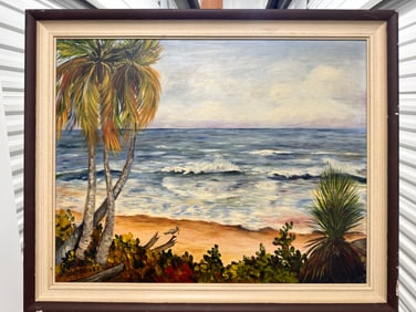 Vintage American Florida Oil Painting Signed