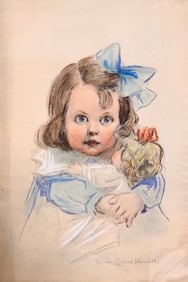 Vintage American Connecticut Illustration Florence Pearl England Nosworthy #1 signed