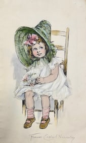 Vintage American Connecticut Illustration Florence Pearl England Nosworthy #3 signed