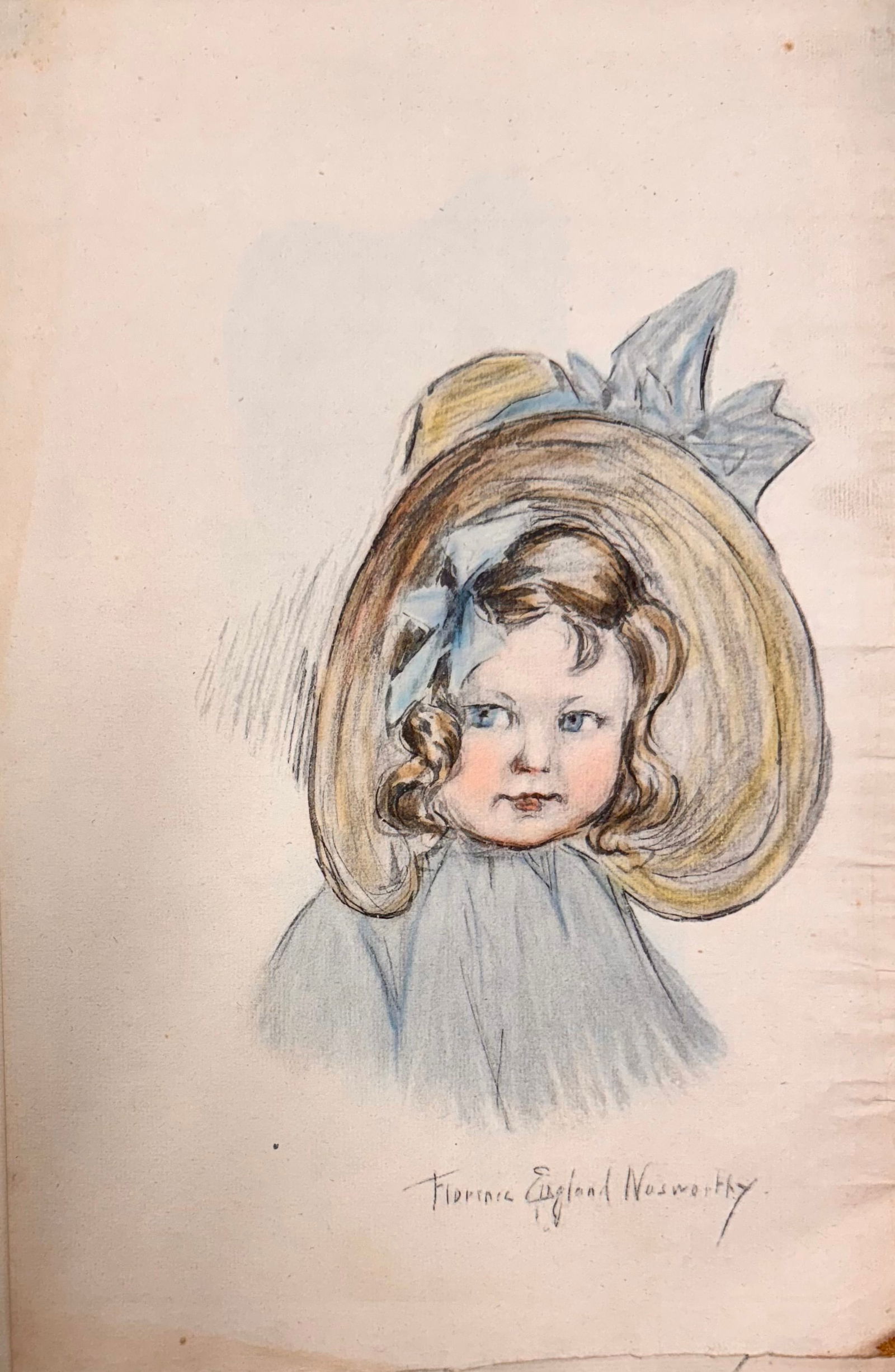 Vintage American Connecticut  Illustration Florence Pearl England Nosworthy #4 signed (1 of 1)