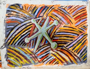 Vintage MCM Abstract Oil painting #4