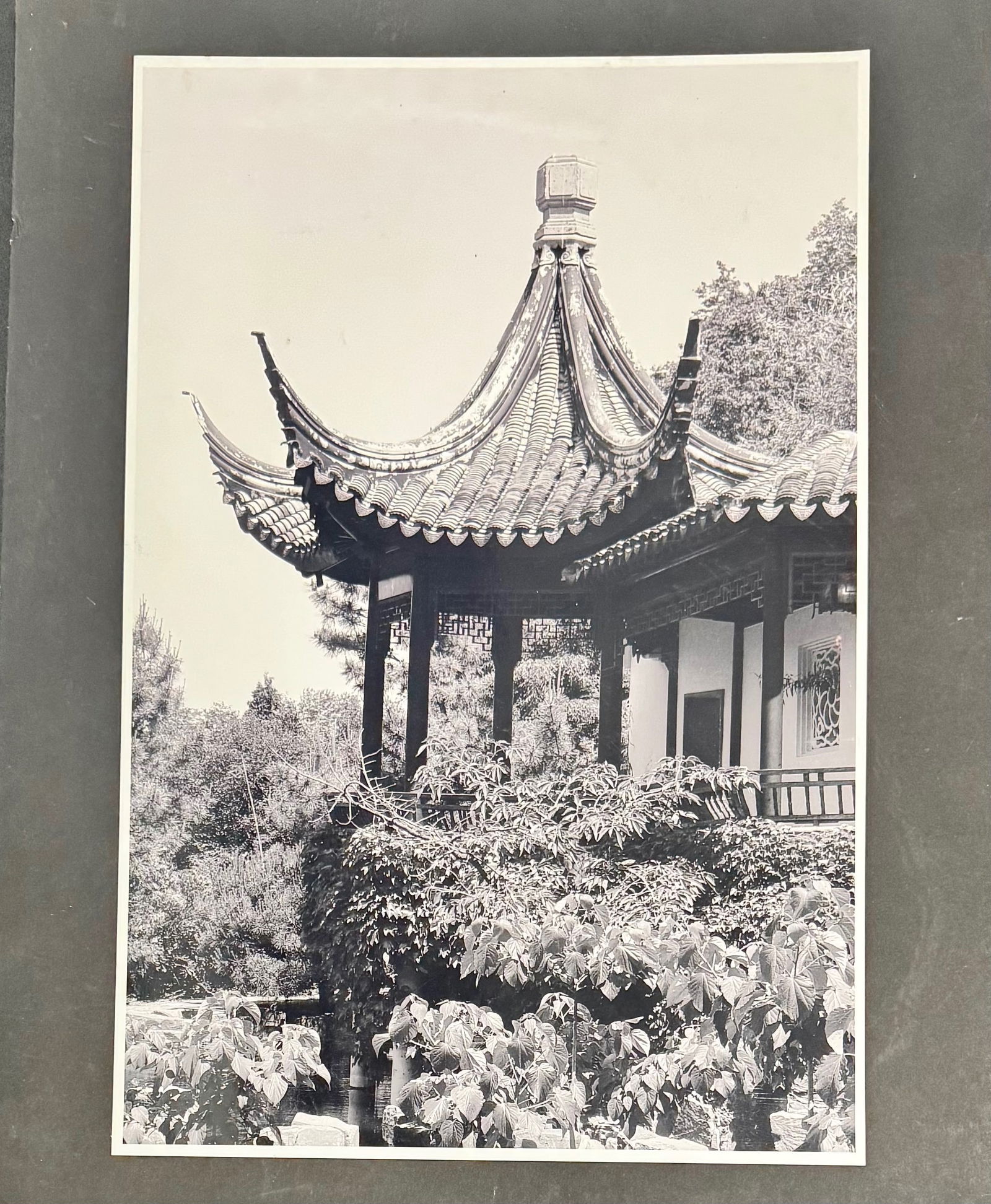 Vintage American Artist Photographer Arnold Newman Stamped photo: Vintage American Photographer Arnold Newman Stamped Verso, Pagoda, Inventory Number Verso, A9476, 18 x 12”, 20 x 16” Board
