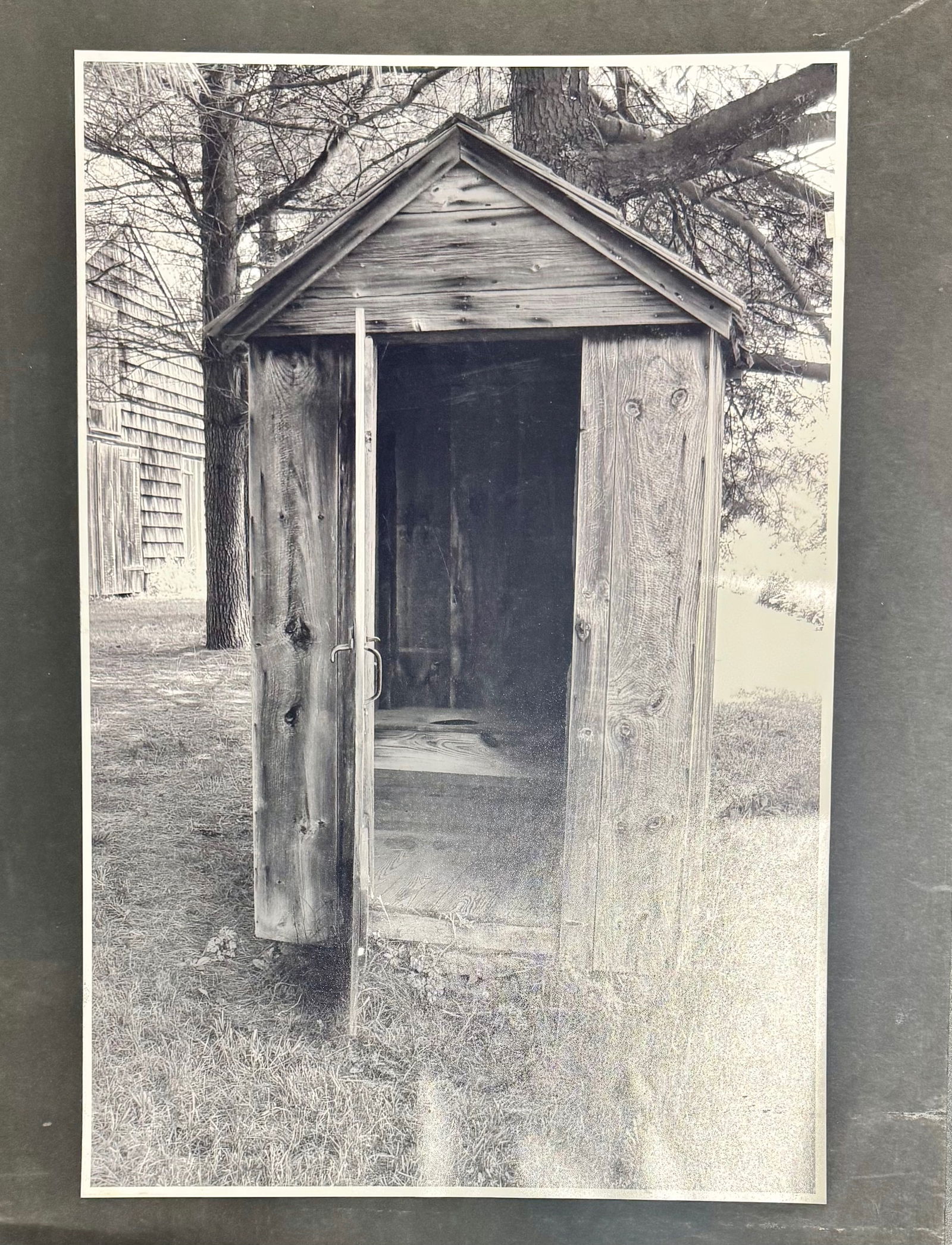 Vintage American Artist Photographer Arnold Newman Stamped photo #2: Vintage American Photographer Arnold Newman, stamped verso, wooden shack, inventory number verso A-3782, 18 x 12”, 20”x16” board.