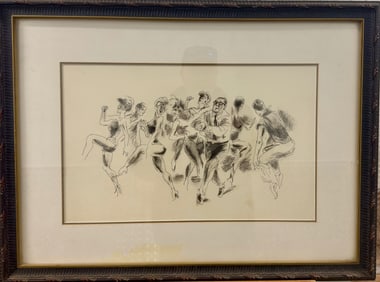 American Illustration 1950s watercolor Dancers
