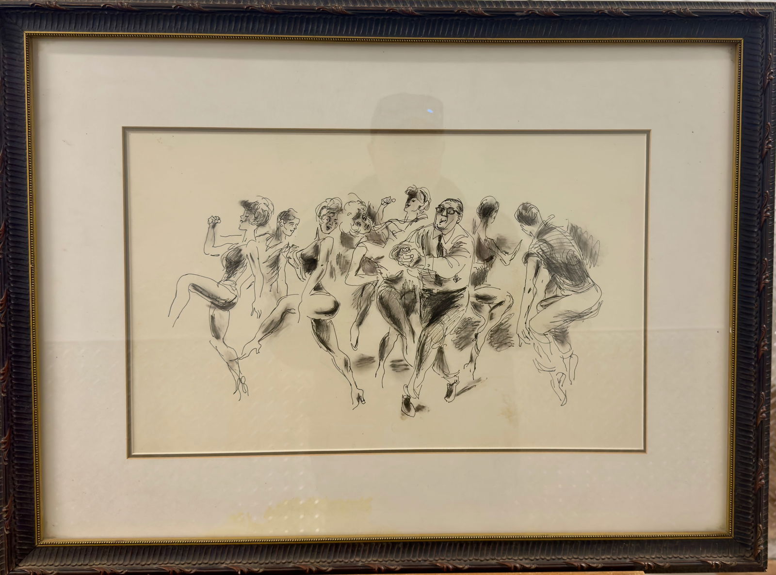 American Illustration 1950s watercolor Dancers (1 of 4)