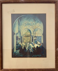 Vintage American Artist Harry Shokler Silkscreen Signed