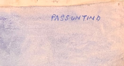Vintage MCM Mixed Media Figurative Modern Peter Passuntino Signed Original #29