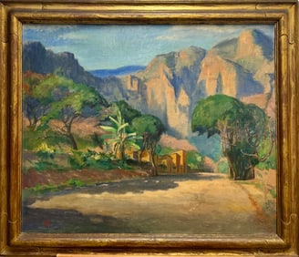 Scottish Impressionist Artist John Maclauchlan Milne oil Painting SIgned