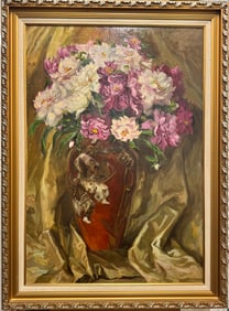 Austria Impressionist Still-Life Rudolf Jelinek SIgned Oil Painting