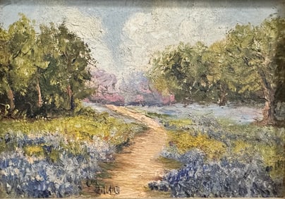 American Texas Impressionist Emily Dillard Oil Painting Signed