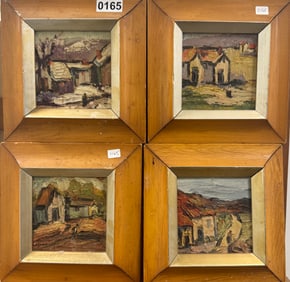 (4) Four Canadian Impressionist Landscapes Oil Painting