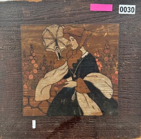 American Illustrator Philadelphia Thomas Guernsey Moore Pyrography Signed