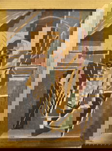 Early American Abstract Oil Painting Blanche Lazzell: Early American Abstract Oil Painting Blanche Lazzell, Unsigned, Attributed to Blanche Lazzell, Cubist Abstract, Oil on board, 11-3/4&rdquo; by 8-1/2&rdquo;. Blanche Lazzell (1878 – 1956) was an Amer