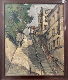 Russian Jewish Scottish Artist Paul Jeffay Oil Painting Signed