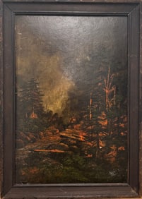 American 19th Century Impressionist Artist Cora Alice Townsend New Orleans Oil Painting