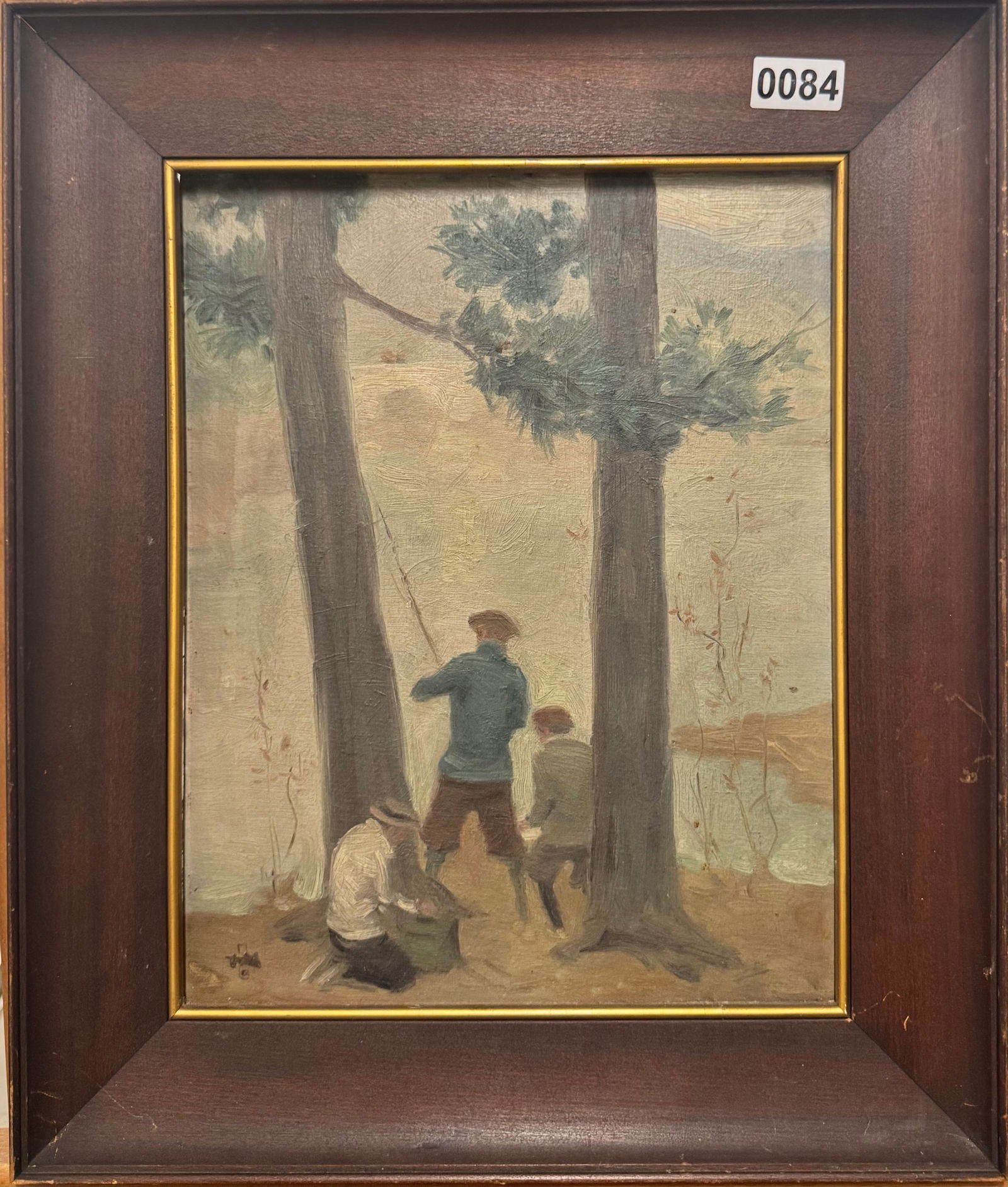 American Tonalist Ashcan Landscape Oil Painting Signed (1 of 6)