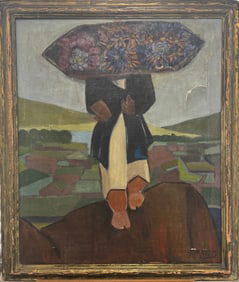Costa Rica New York Modernist Pachita Crespi Oil Painting Newcomb Macklin